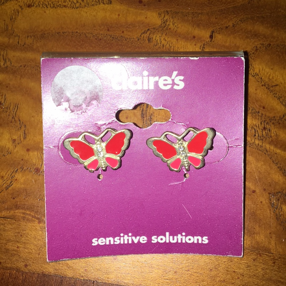 CLAIRE's butterfly post earrings